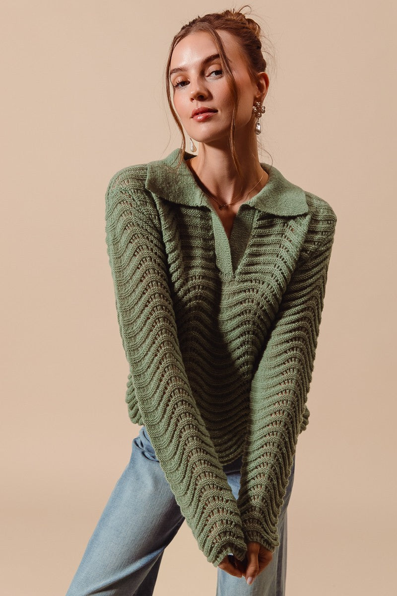 Wavy Texture Sweater