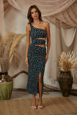 One Shoulder Side Cut Dress
