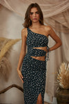 One Shoulder Side Cut Dress