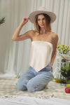 Satin Tie Back Tube Top