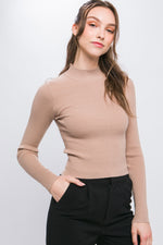 Mock Neck Sweater Top