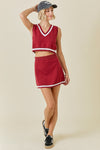 Red College Sweater Skirt