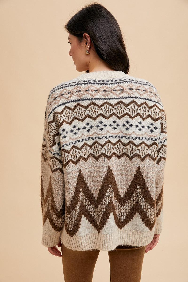 Pattern Wool Sweater