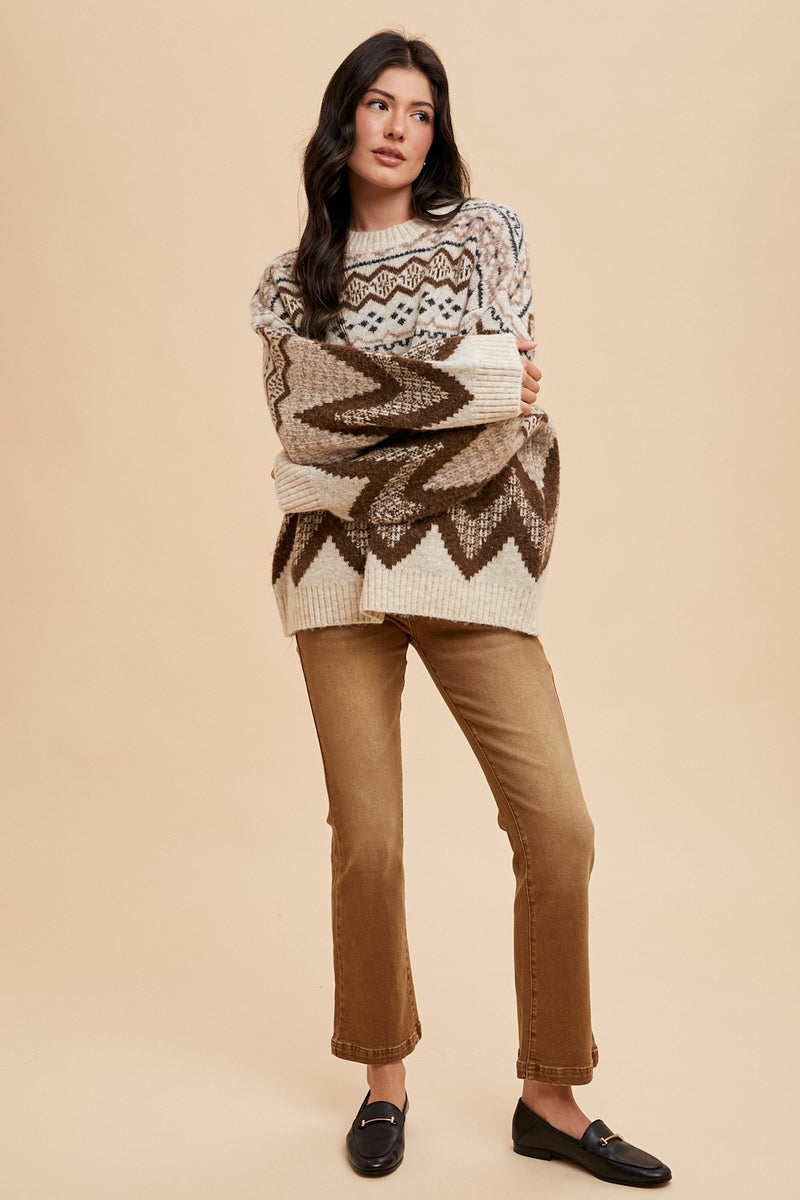 Pattern Wool Sweater