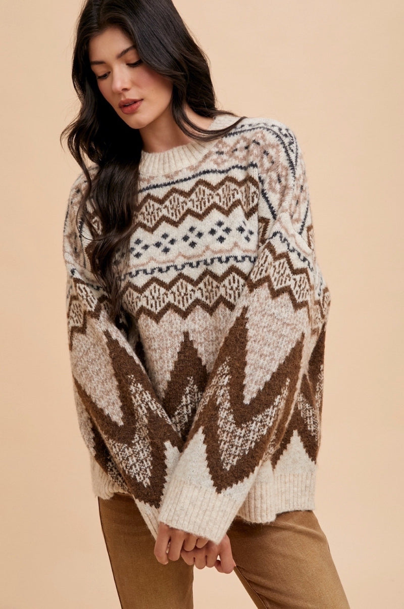 Pattern Wool Sweater