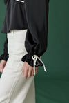 Satin Ribbon Detail Blouse