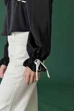 Satin Ribbon Detail Blouse