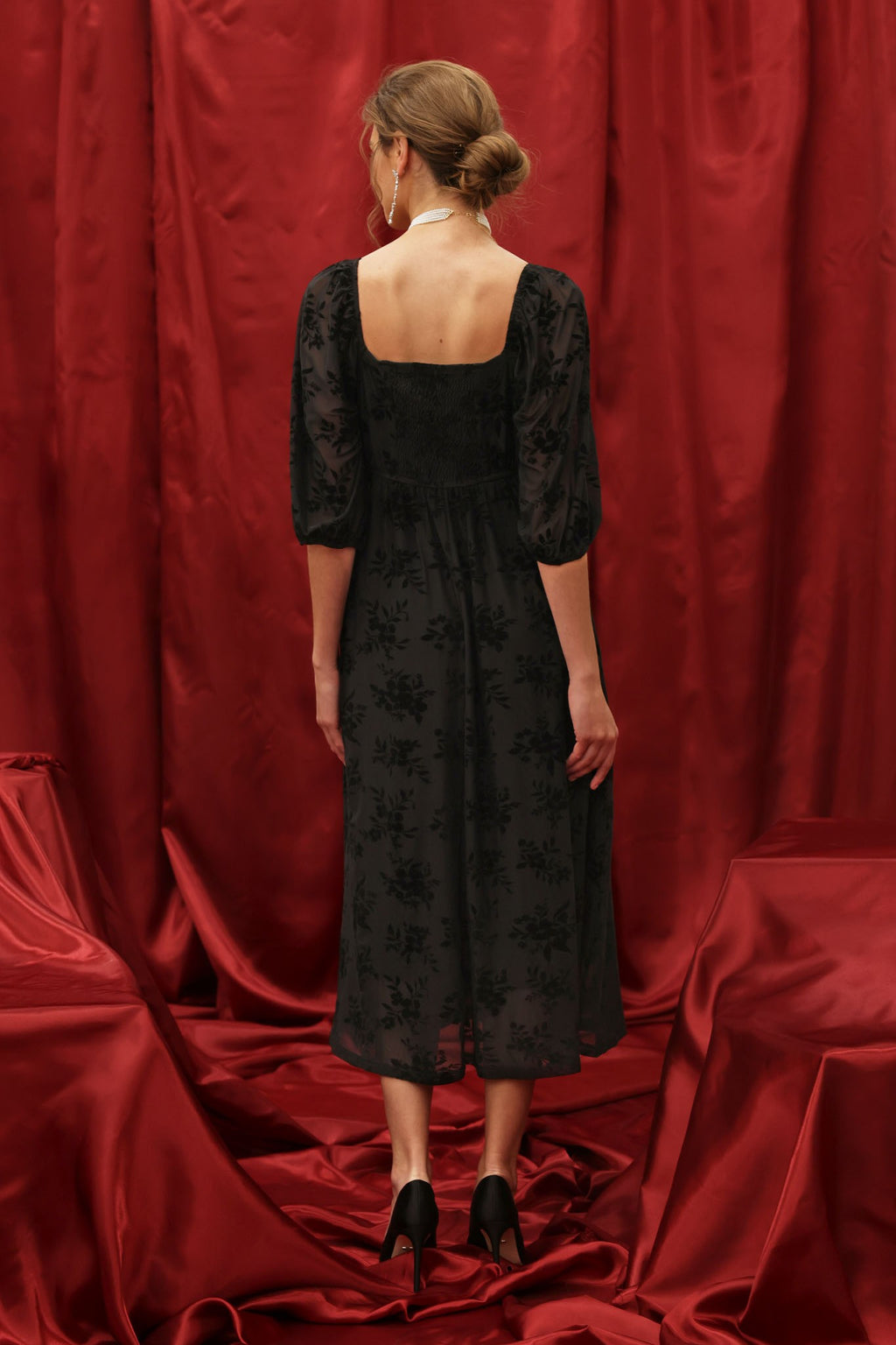 Floral Velvet Holiday Dress