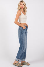 Mid Rise Baggy Straight Denim