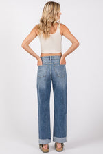 Mid Rise Baggy Straight Denim
