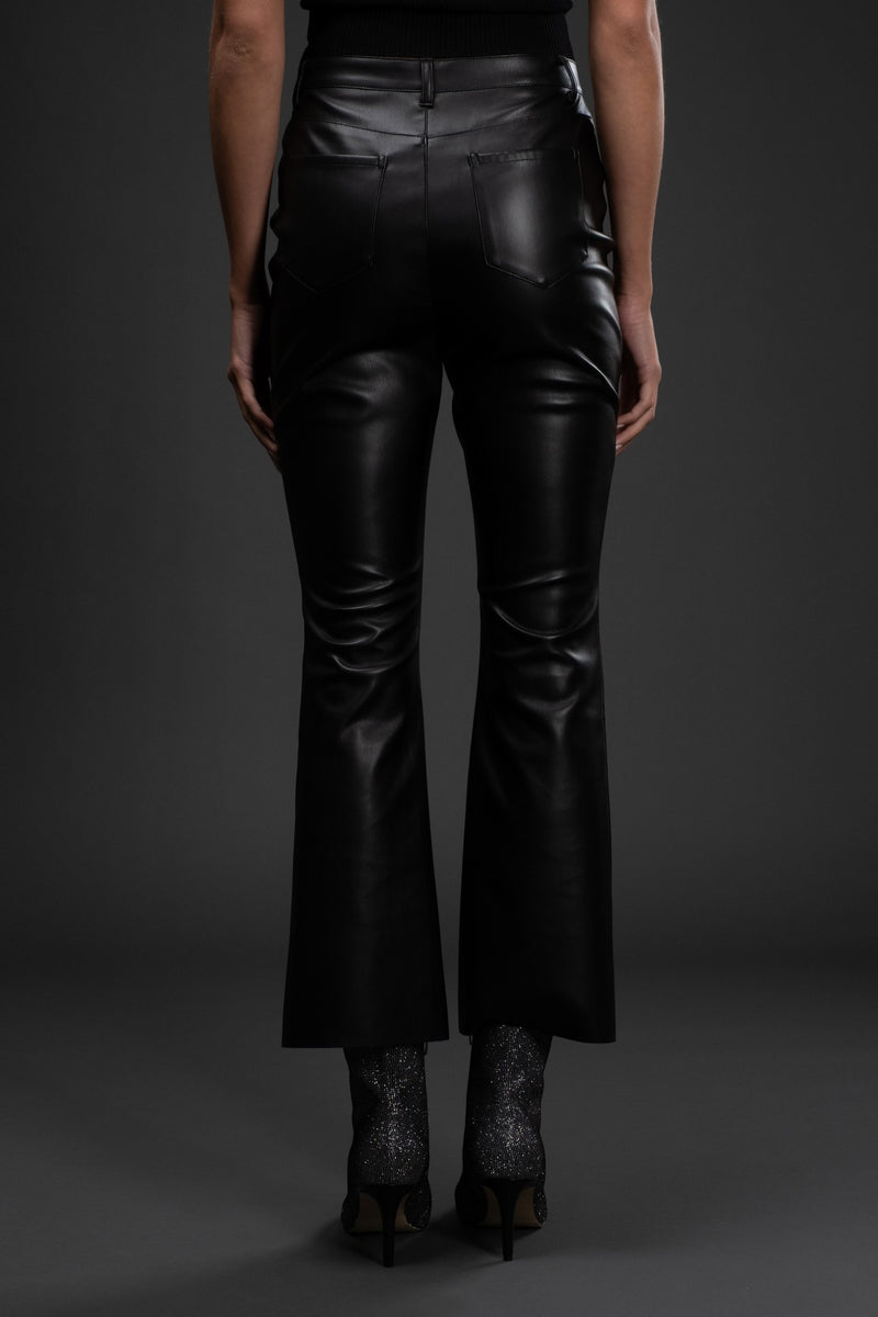 High Waisted Faux Leather Pant