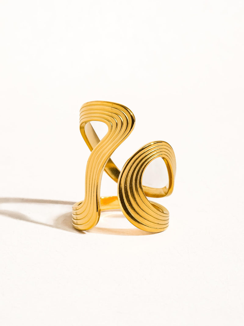 Wavy Abstract Ring