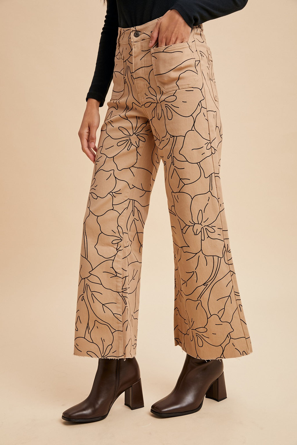 Floral Wide Leg Jean