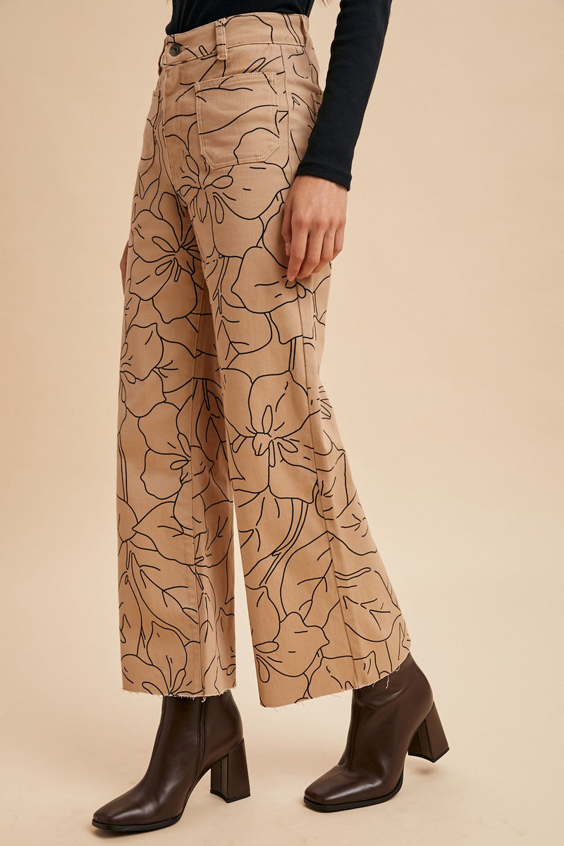 Floral Wide Leg Jean