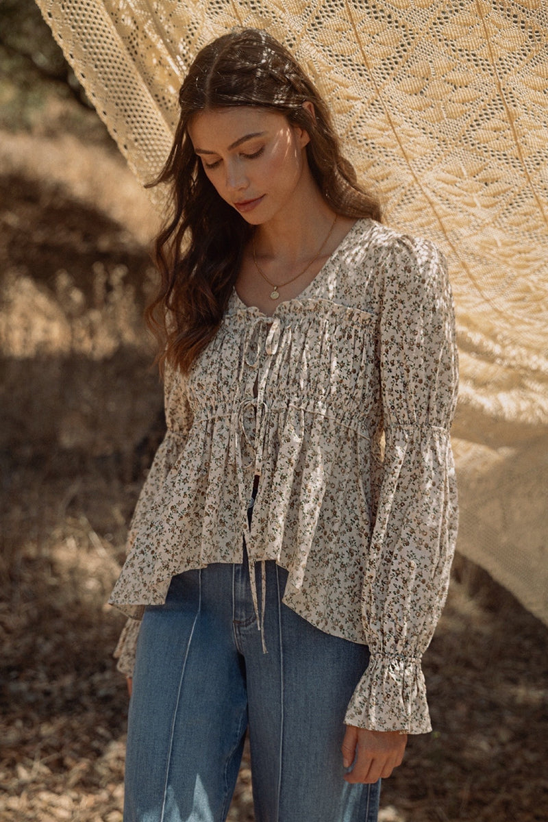 Ditsy Print Blouse