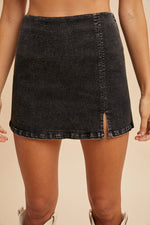 Denim Slit Skort