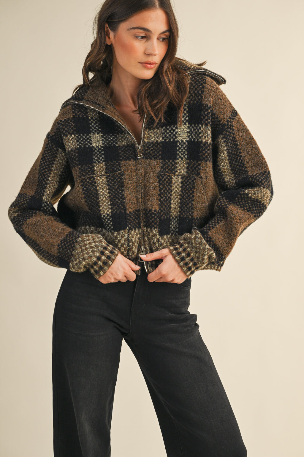 Fuzzy Sweater Jacket