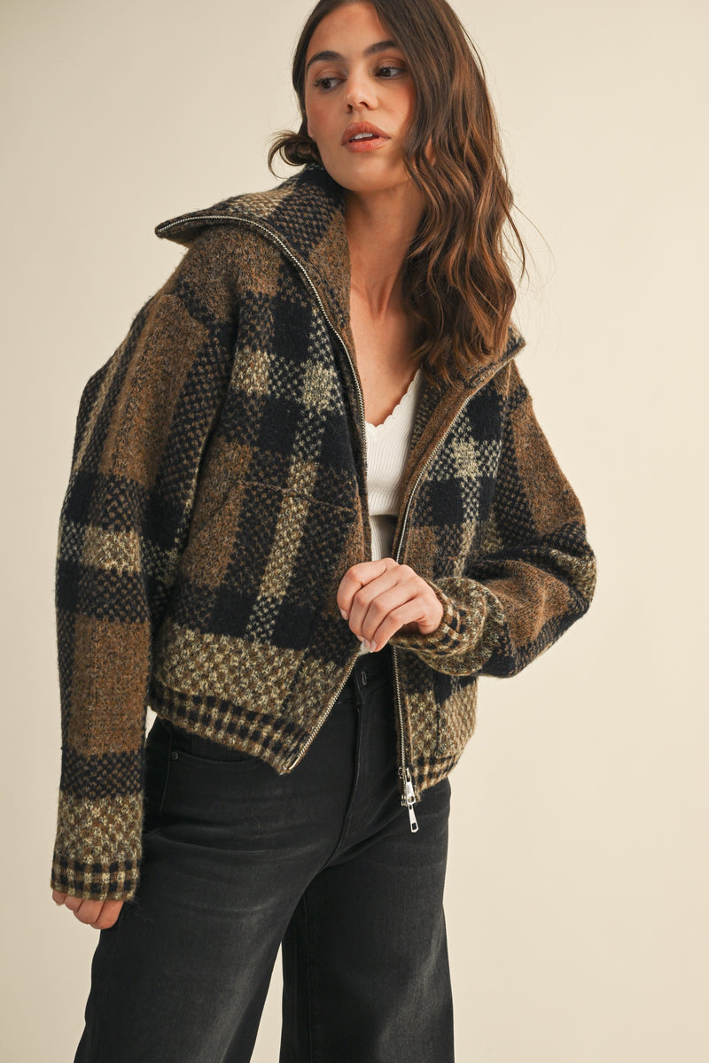 Fuzzy Sweater Jacket