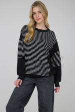 Striped Knit Sweater Top