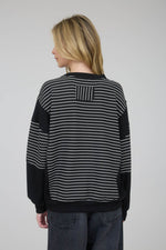 Striped Knit Sweater Top