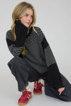 Striped Knit Sweater Top