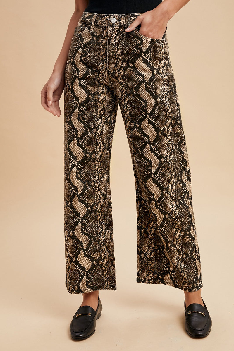 BO Snake Print Barrel Jean