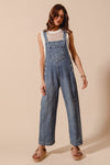 Washed Denim Wide Leg Overall