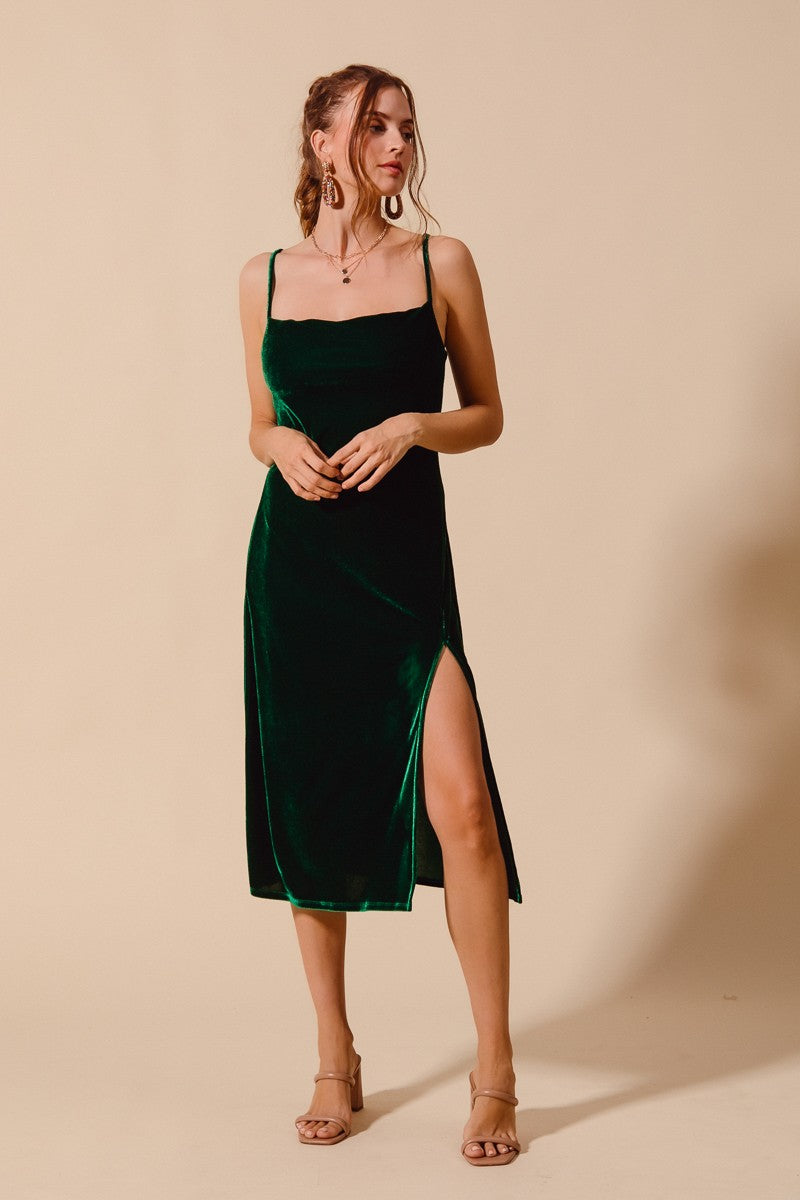Velvet Holiday Slip Dress
