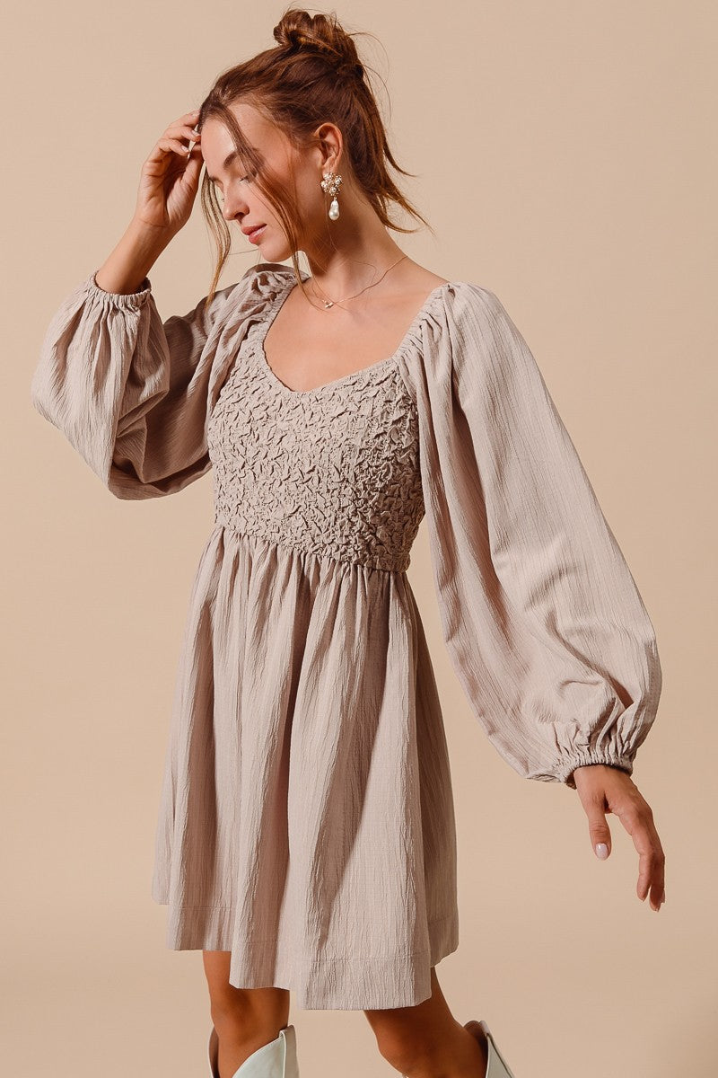Stone Smocked Dress