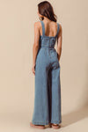 Bootcut Denim Jumpsuit