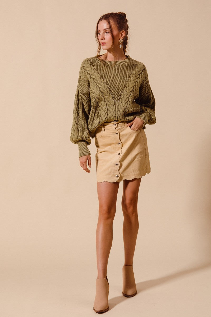 Corduroy Mini Skirt