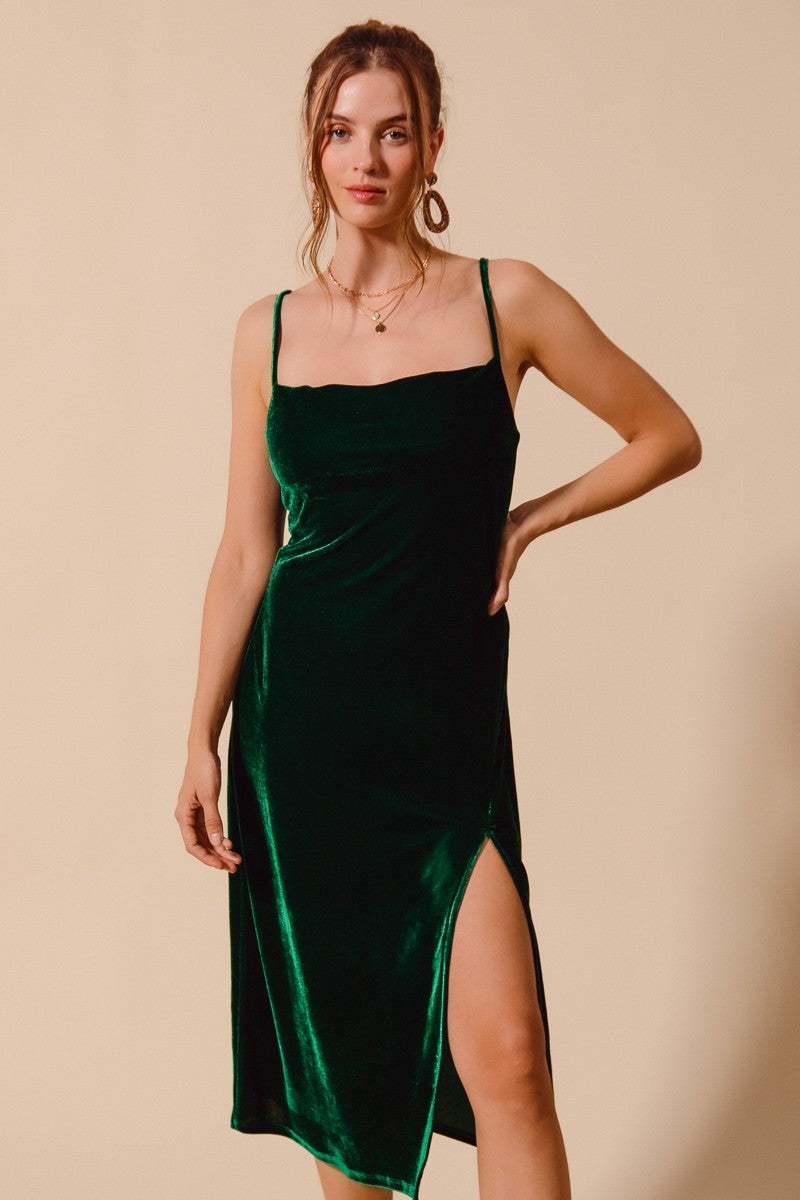 Velvet Holiday Slip Dress