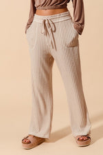 Brushed Wide Rib Knit Pant