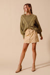 Corduroy Mini Skirt