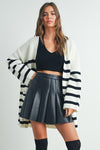 Knitted Stripe Maxi Cardigan