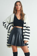Knitted Stripe Maxi Cardigan