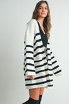 Knitted Stripe Maxi Cardigan
