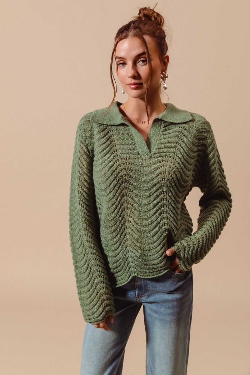 Wavy Texture Sweater