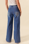 Mid Rise Straight Leg Denim