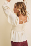 Crinkle Babydoll Blouse