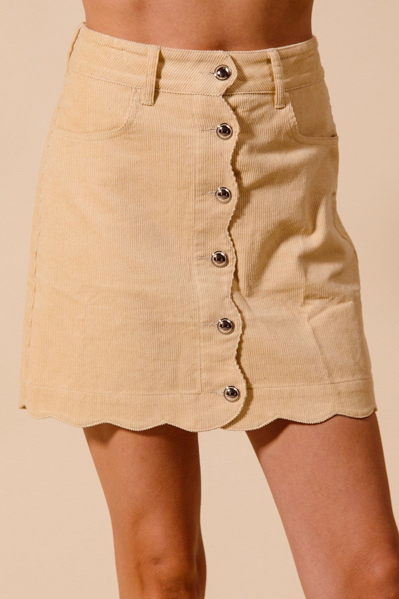 Corduroy Mini Skirt
