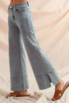 Mid Rise Pearl Flared Jeans